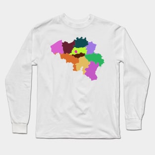 Belgium Color Map Long Sleeve T-Shirt